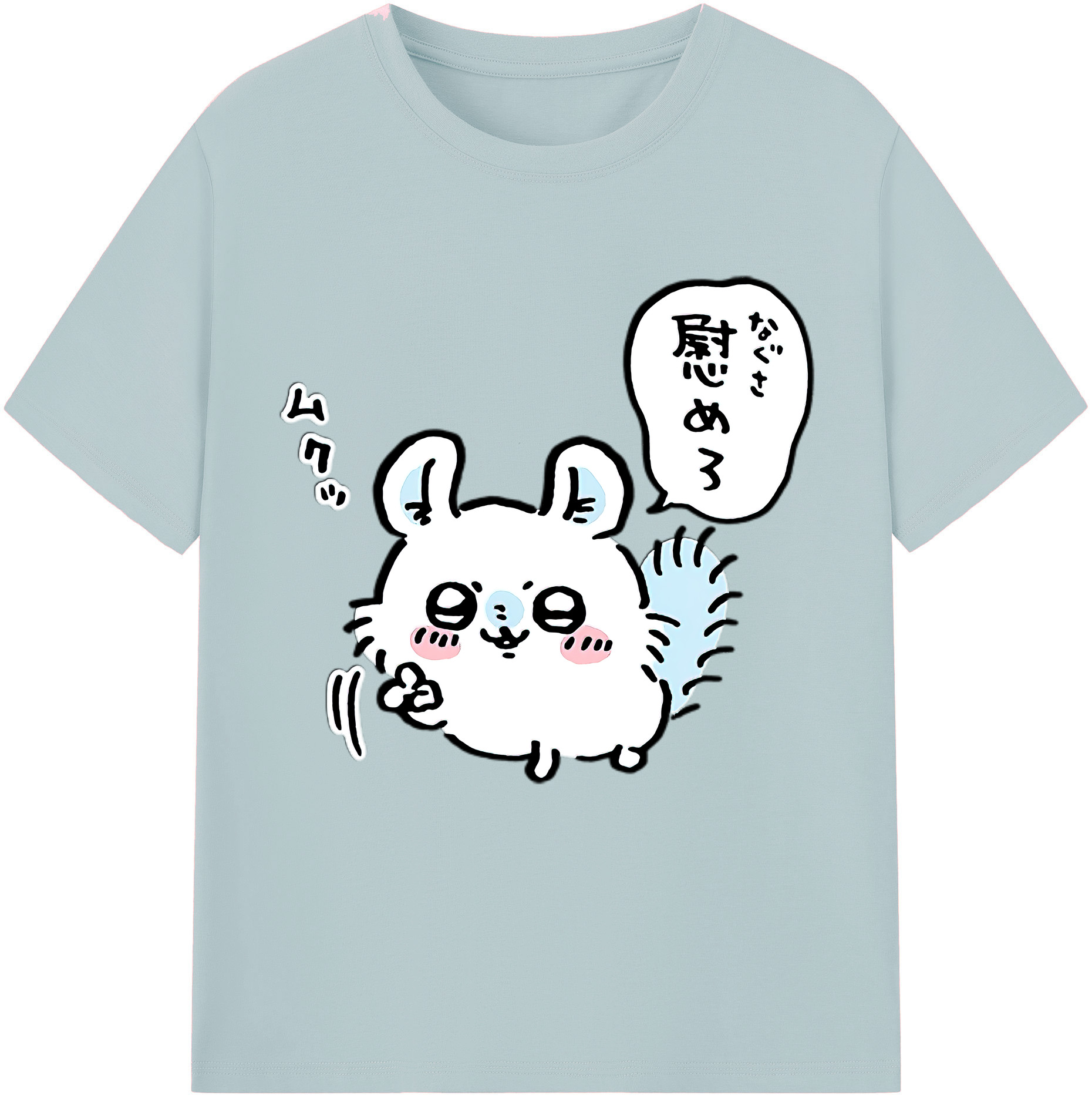 （画像用） ちいかわ モモンガ Chii-kawa Momonga 綿100％半袖Tシャツ（フロントプリント）